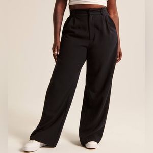 Wide leg tailored pants